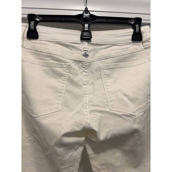 PrAna Womens White Skinny Jeans Size 2 / 26. Mid Rise Organic Cotton Spandex - Picture 5 of 6